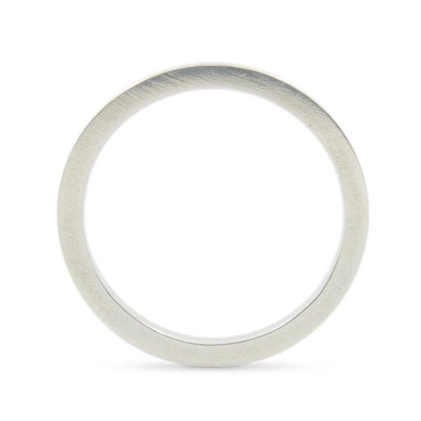 Anillo-alianza de plata 925 mate, sección 2x2mm.