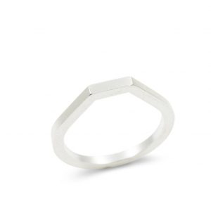 Anillo de plata 925 mate, sección cuadrada 2x2mm.
