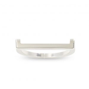 Anillo de plata 925 mate, sección cuadrada 2x2mm.