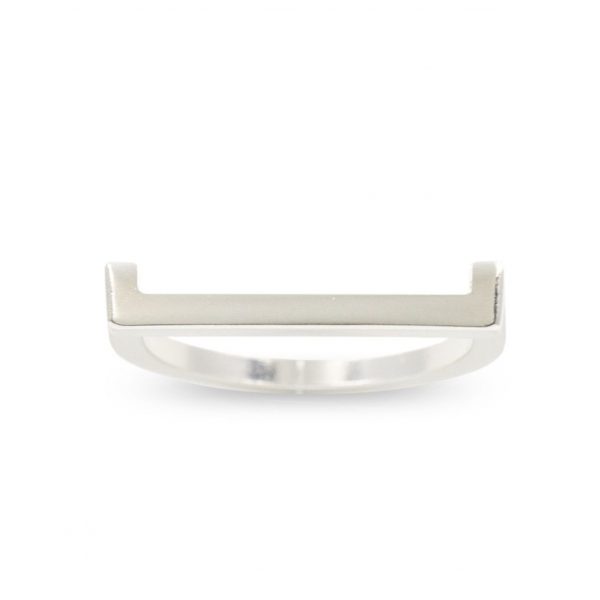 Anillo de plata 925 mate, sección cuadrada 2x2mm.