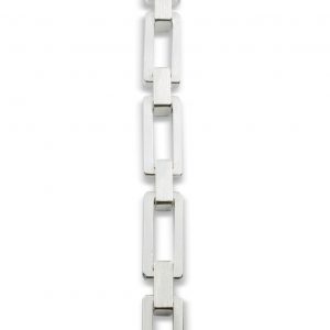 Pulsera de eslabones macizos de plata 925 mate. Cierre oculto de diseño propio. Ancho 8mm. Longitud opcional 16cm, 18cm o 20cm,