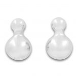 Pendientes de plata 925. Cierres de presión tipo "mariposa" de 6mm.  Objeto diseñado y fabricado artesanalmente en Madrid, España, por el estudio-taller de malicia. Estos pendientes han sido fabricados por personas que disfrutan su trabajo.