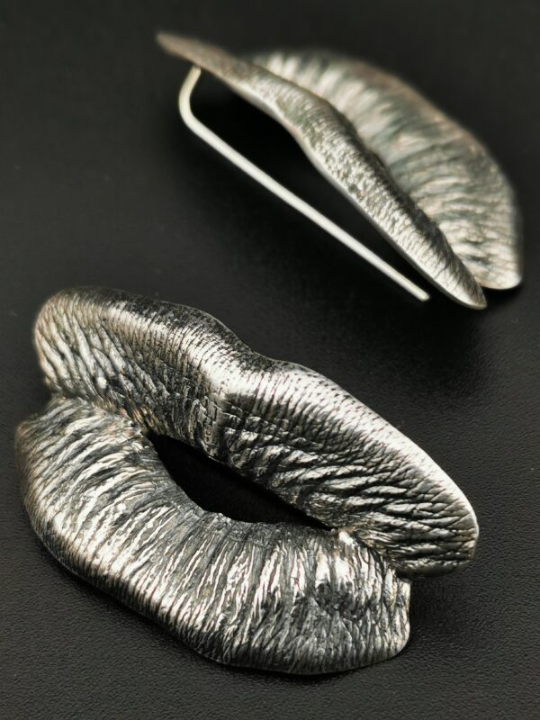 Besos pendientes. Plata 925. Largo 4cm.